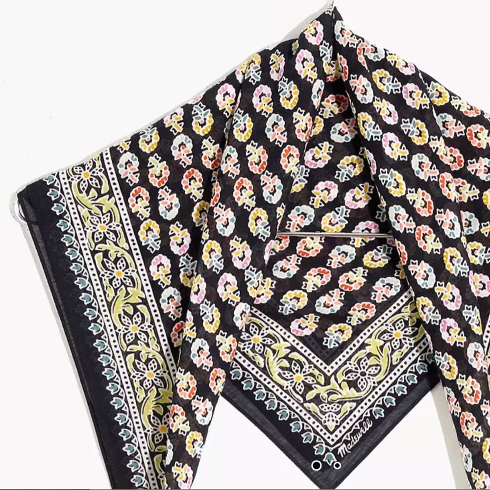 Madewell Rainbow Bandana Mask or Hair Scarf